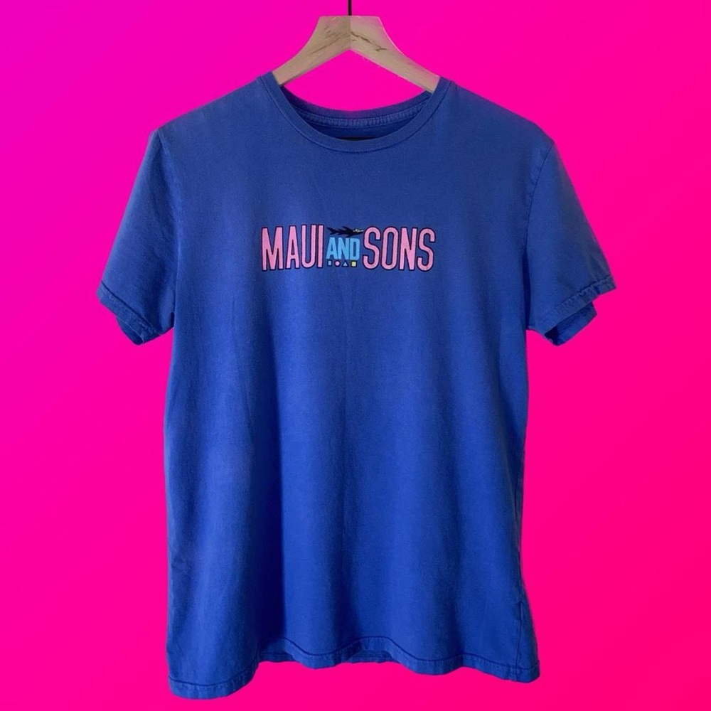 Urban Outfitters Vintage Maui and Sons Blue Shark Surf Tee